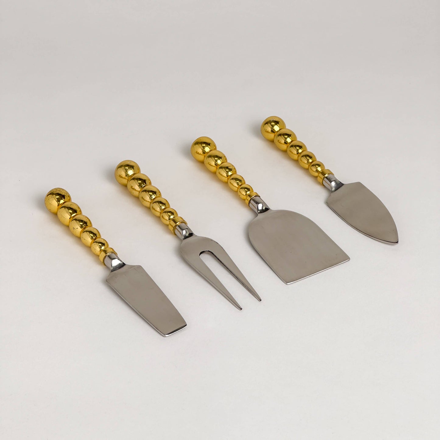 Gold Beaded Cheese Set of 4