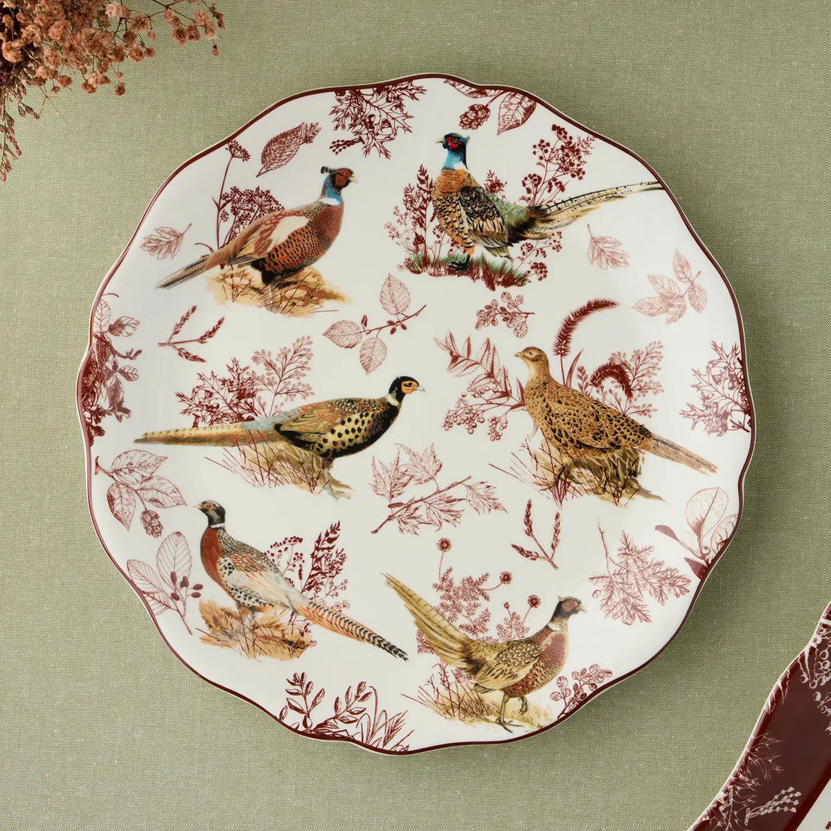 Pheasant Grove Round Platter 13"