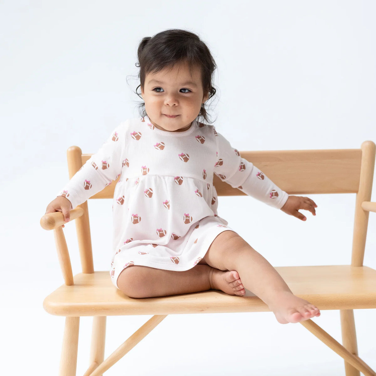 Mini Football Hearts  Simple Dress and Bloomer