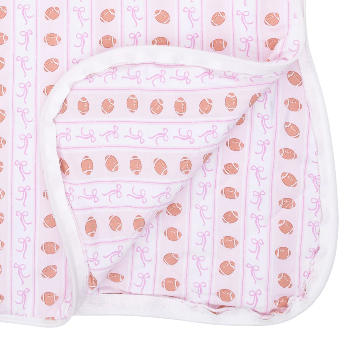 Football Bow Stripe  Sleep Bag
