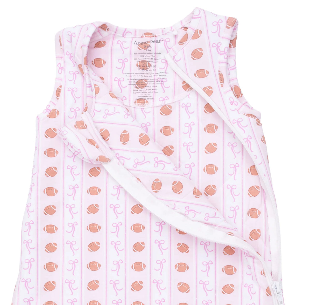 Football Bow Stripe  Sleep Bag