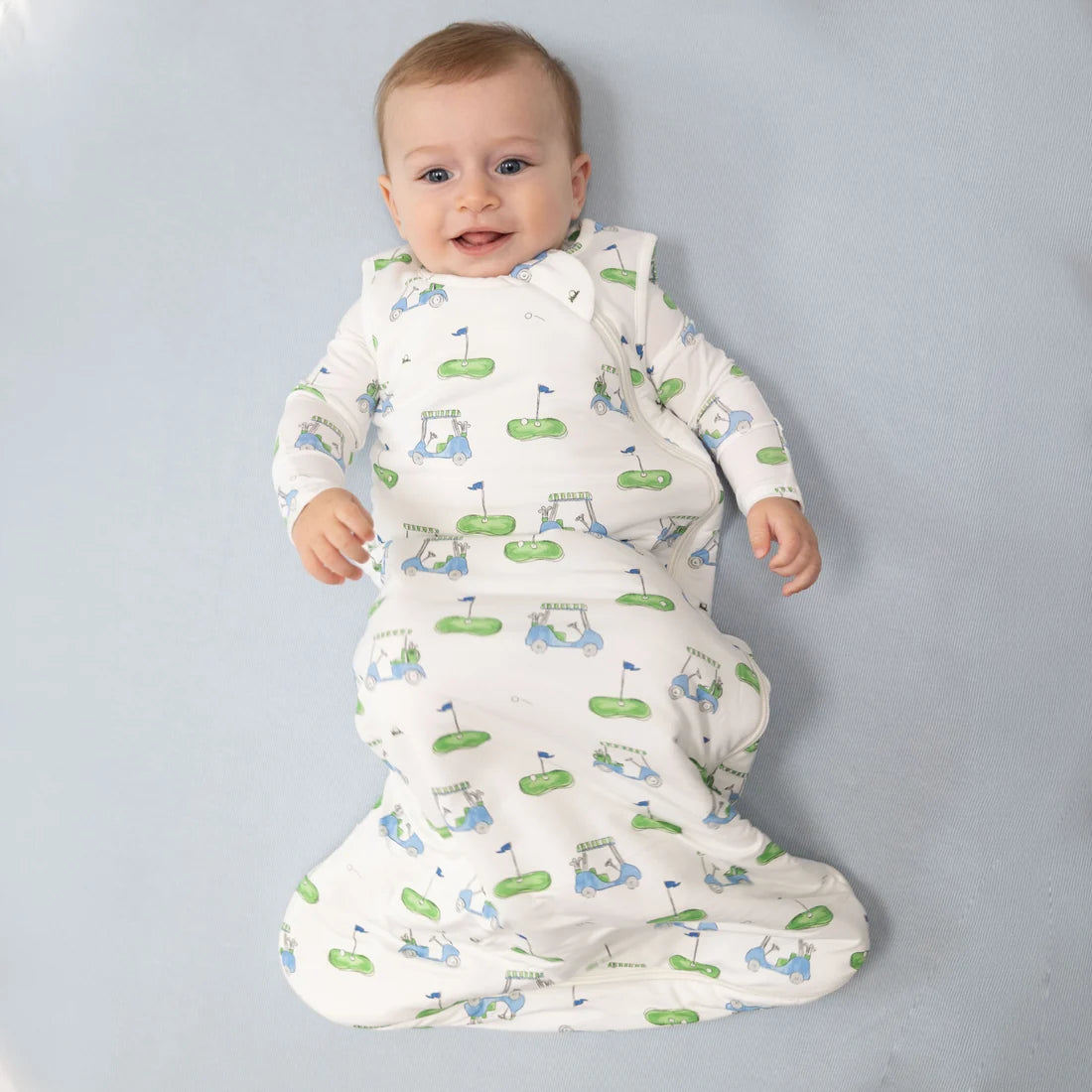 Golf Carts Blue Sleep Bag