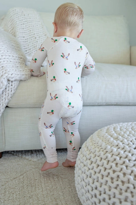 Little Mallard Convertible Bamboo Zip Romper