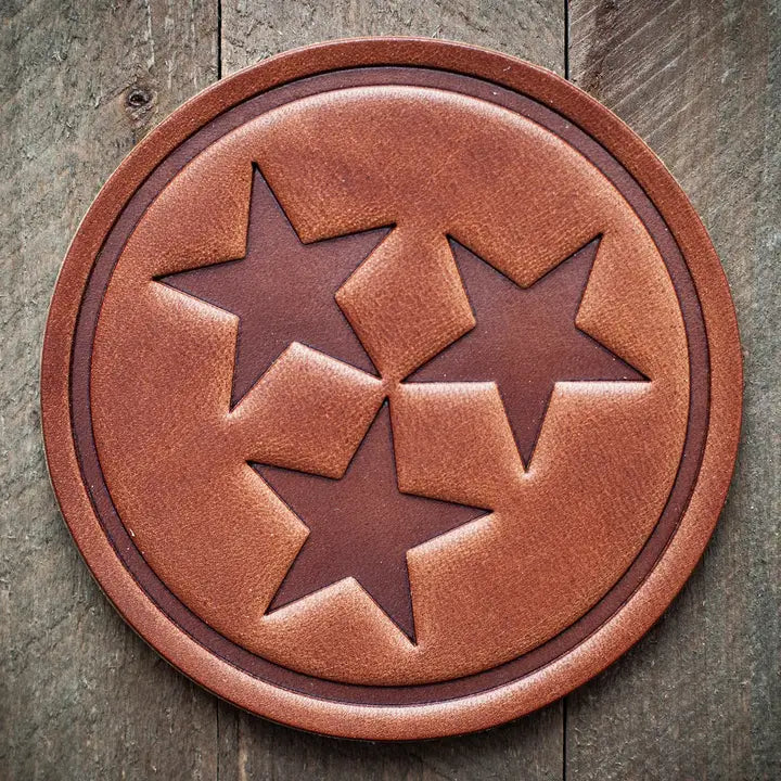 Tennessee TriStar Leather Coaster