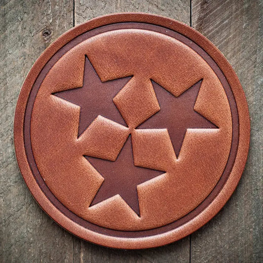 Tennessee TriStar Leather Coaster