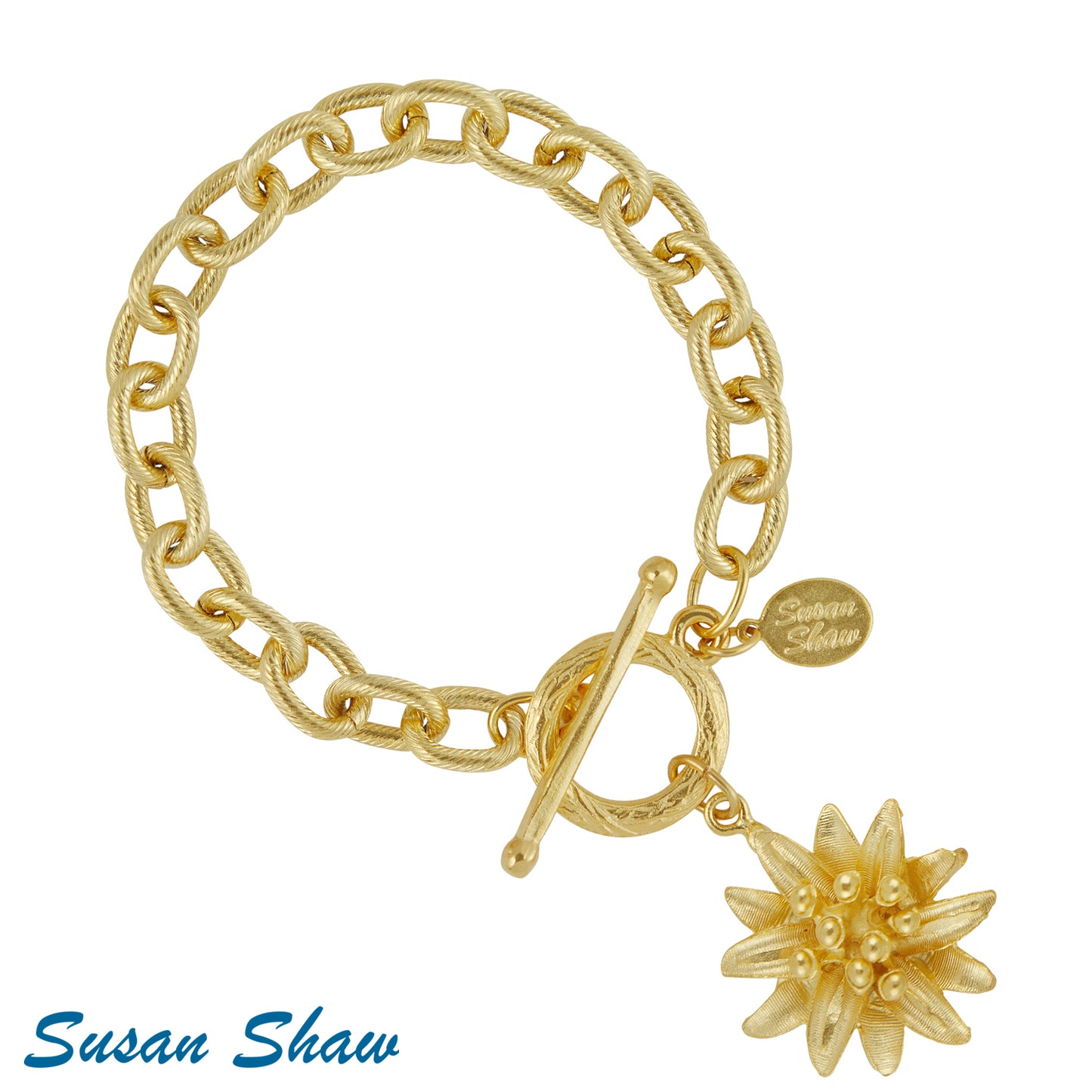 Susan Shaw Water Lily Chain Bracelet