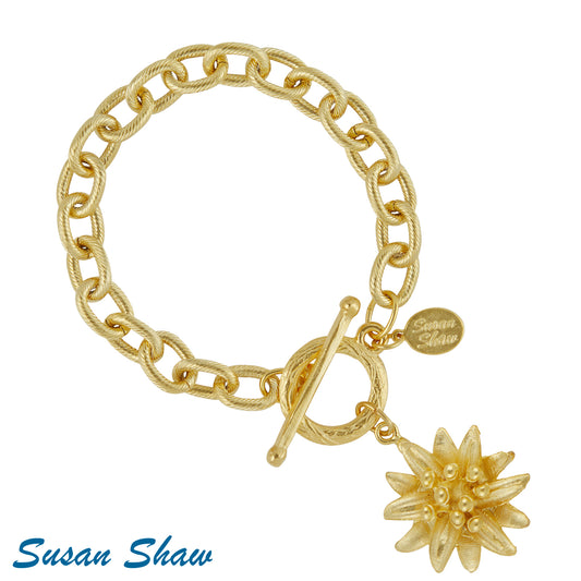 Susan Shaw Water Lily Chain Bracelet