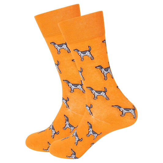 Orange Coonhound Socks