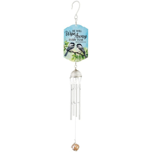 He Will Wipe Away Every Tear small windchime