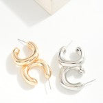 Simple Huggie Hoop Earrings Gold