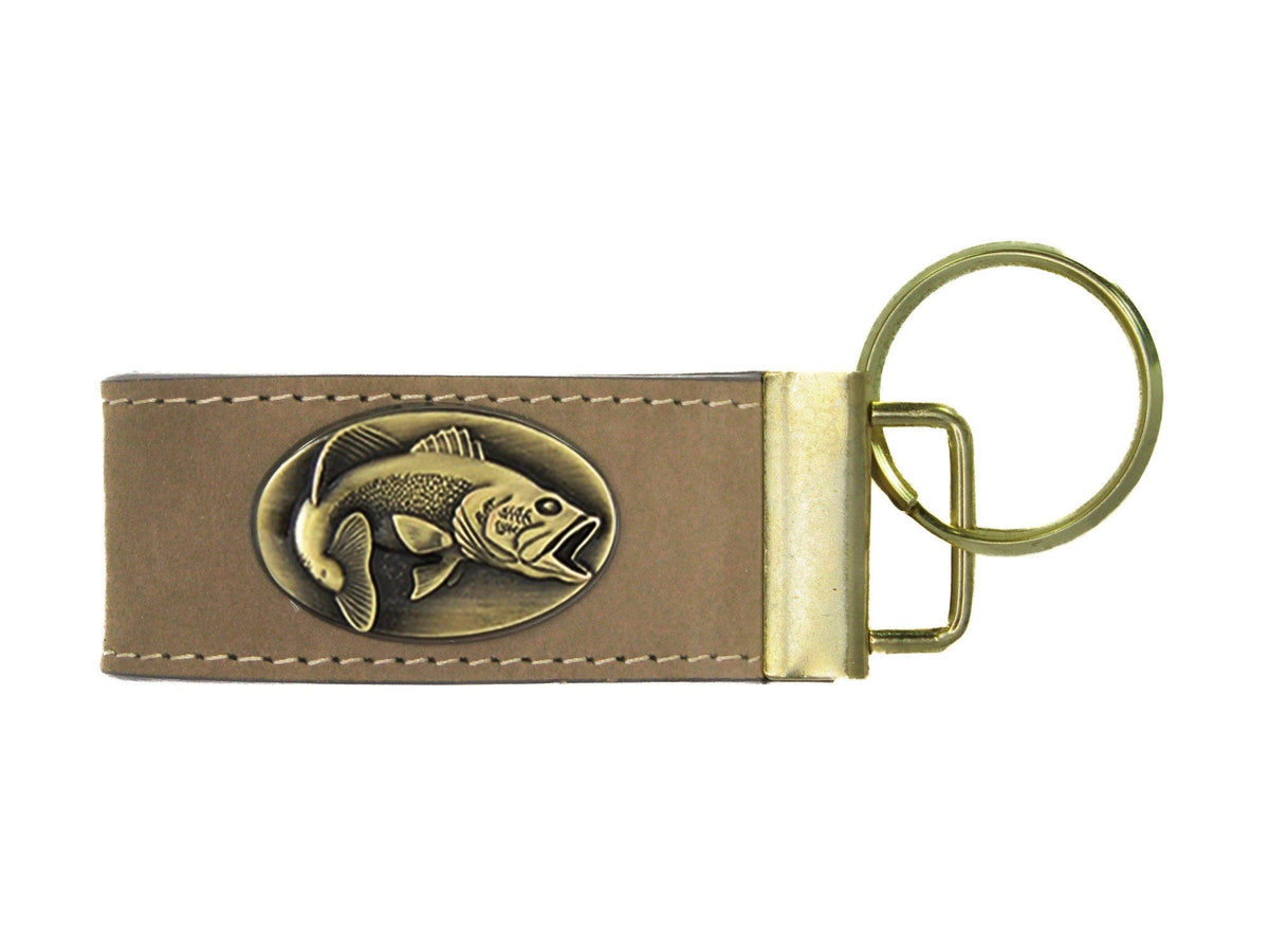 Bass Leather Keychain