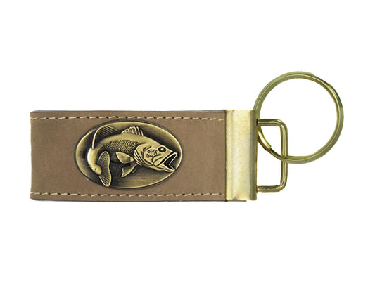 Bass Leather Keychain