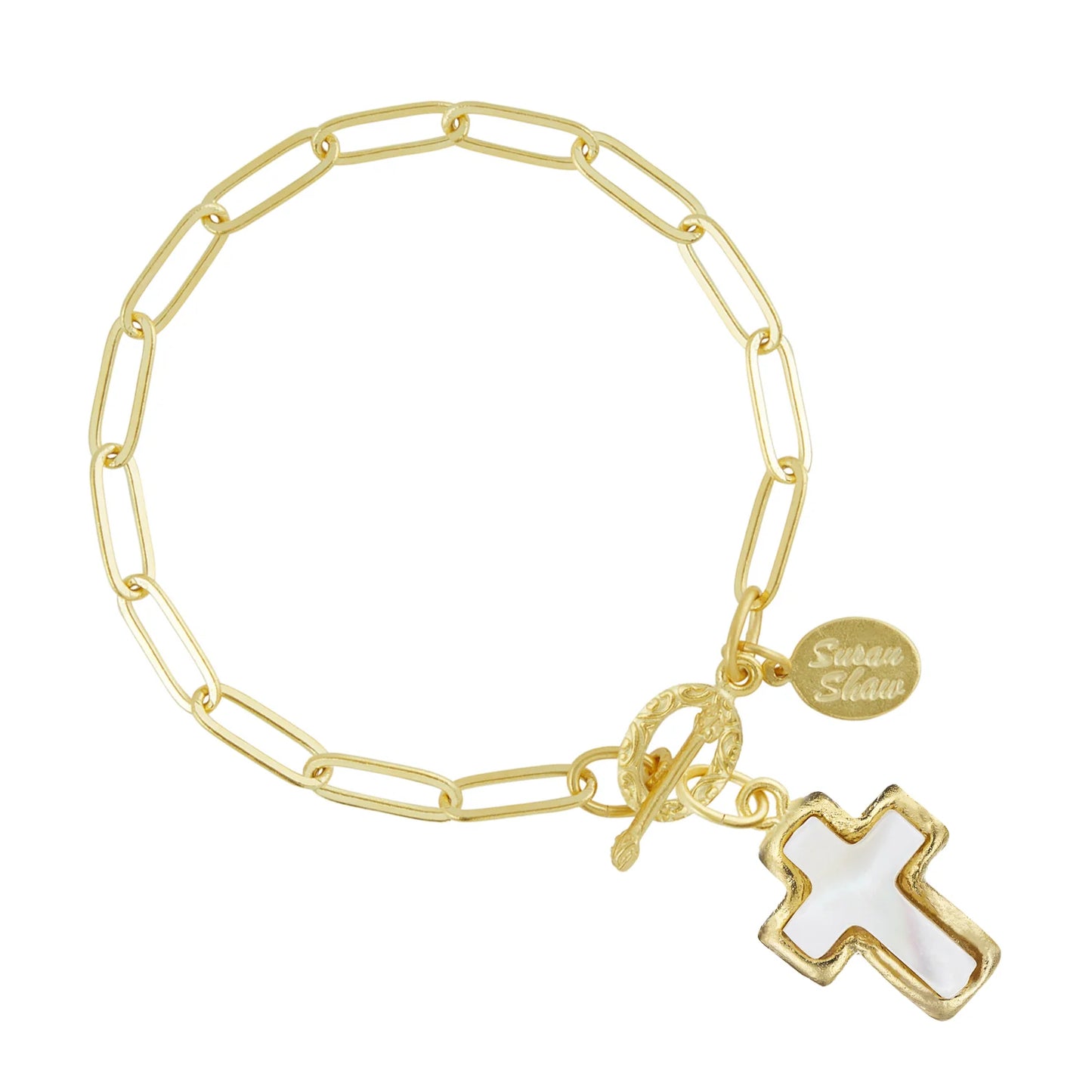 Mother of Pearl Cross Bracelet 3987G