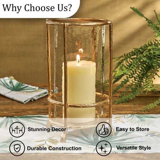 Rainforest Gold Bark Pillar Holder