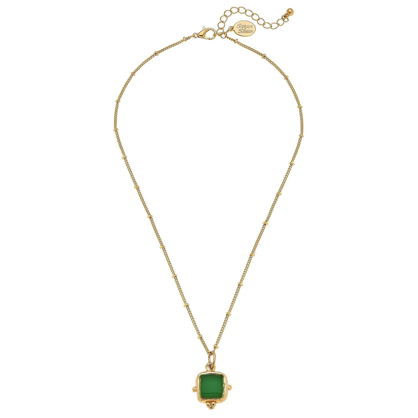 Susan Shaw Charlotte Dainty Emerald Necklace 3080E
