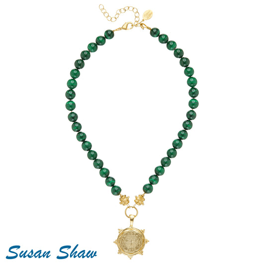 Susan Shaw Magellan Bee Coin Necklace 3092MB