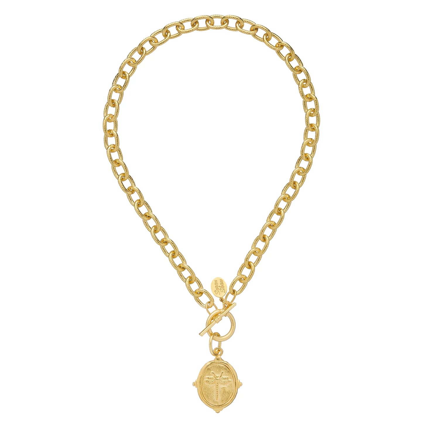Susan Shaw Gold Dragonfly 16" necklace 3423DG