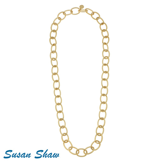 Susan Shaw 30" Handcast Gold Chain Necklace 3490G