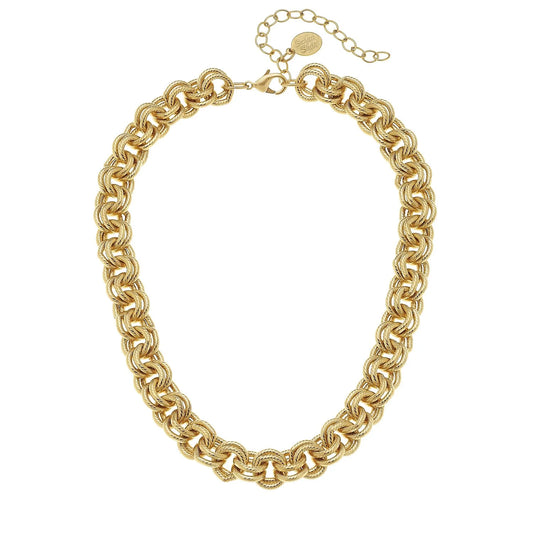 Susan Shaw Gold Double Link Chain Necklace 3495G