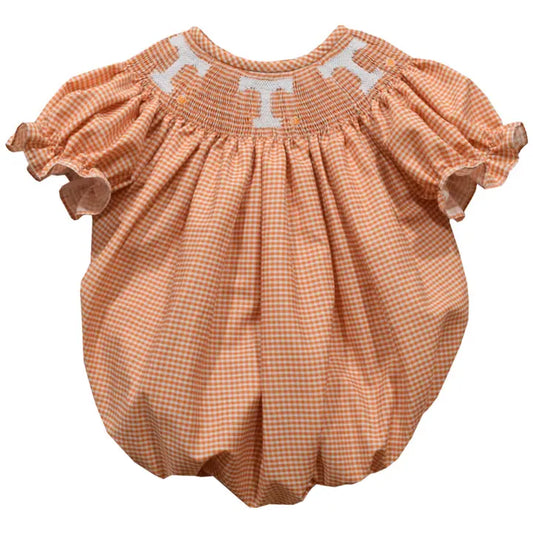Tennessee Vols Orange Gingham Bubble Smock 6M