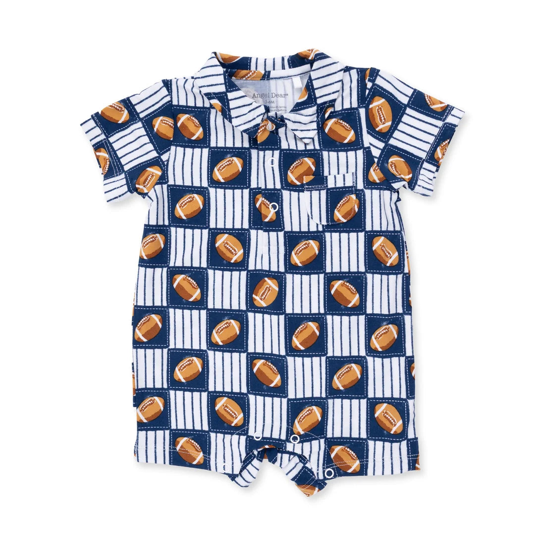 Football Patchwork Polo Shortie
