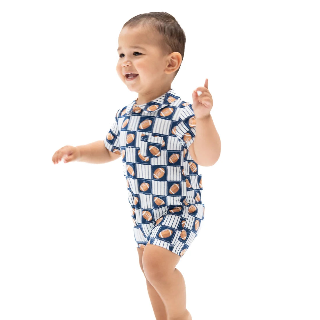 Football Patchwork Polo Shortie