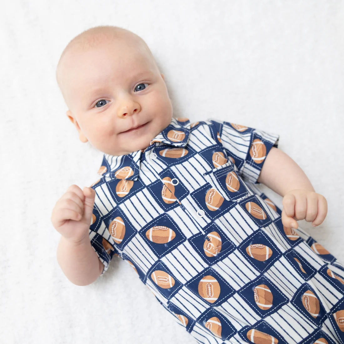 Football Patchwork Polo Shortie