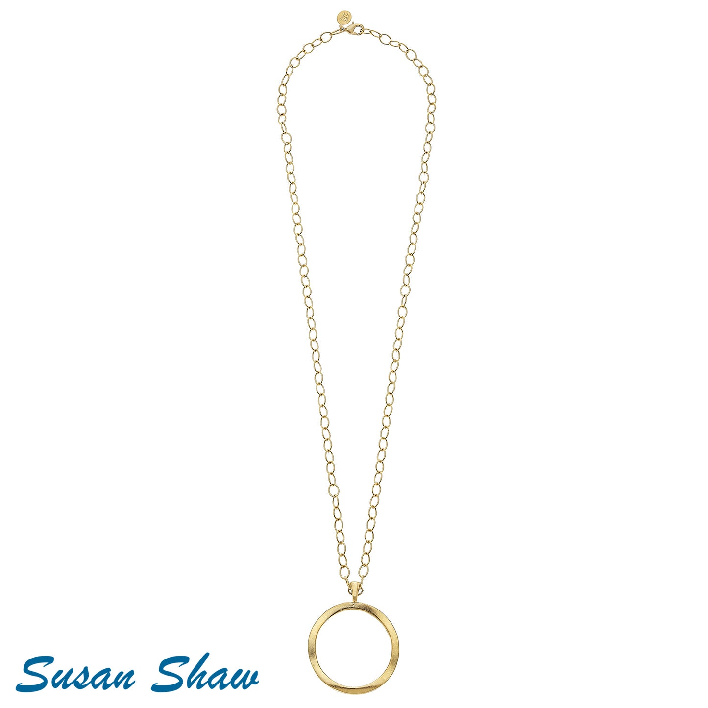 Susan Shaw Goldcast Ring Chain Necklace 3595LG