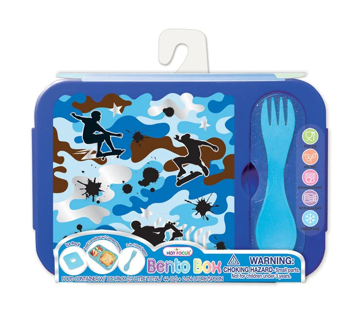 Bento Box with Ice Pack and 2-in-1 Fork/Spoon