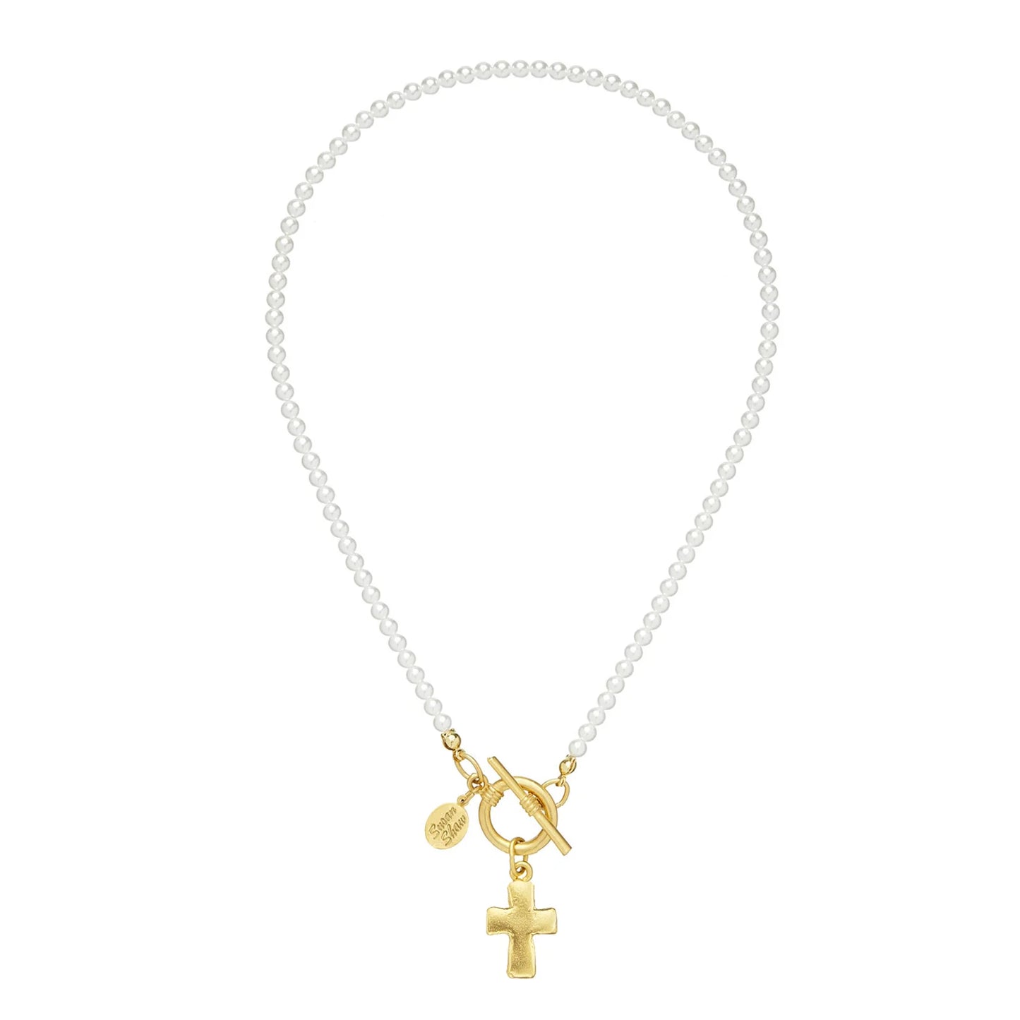 Susan Shaw Small Cross Katie Necklace 3788W