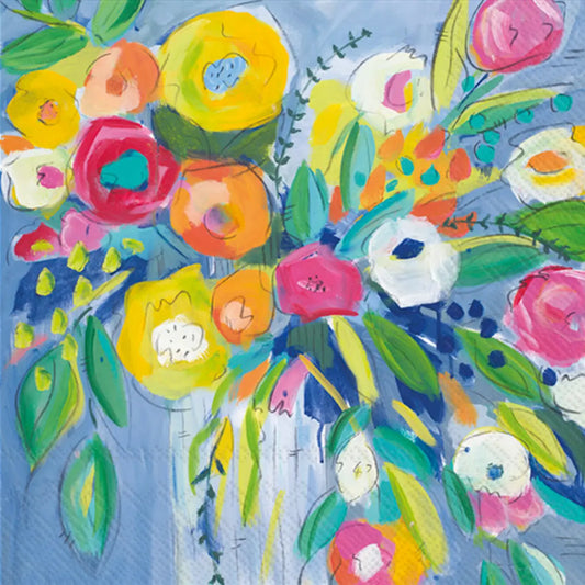 Paper Cocktail Napkins Pack of 20 Cheerful Blossoms