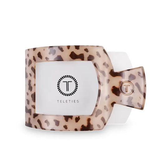Flat Rectangle Blonde Tortoise Clip