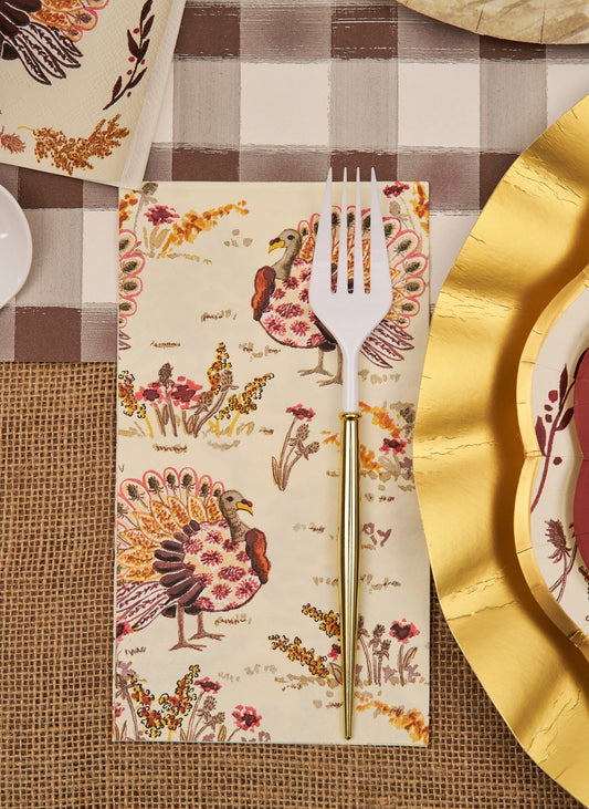 Autumn Harvest Turkey Guest Towels