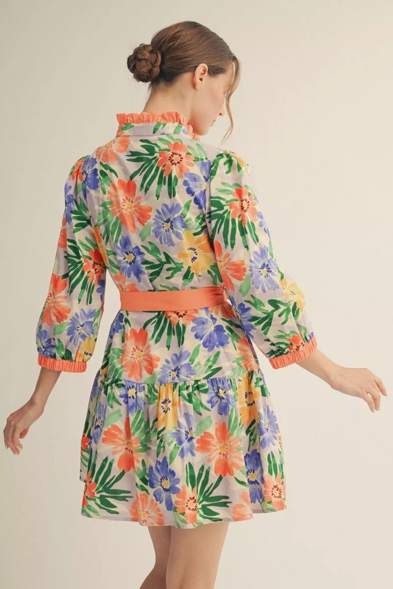 Lexie Dress w/Solid Waist Tie