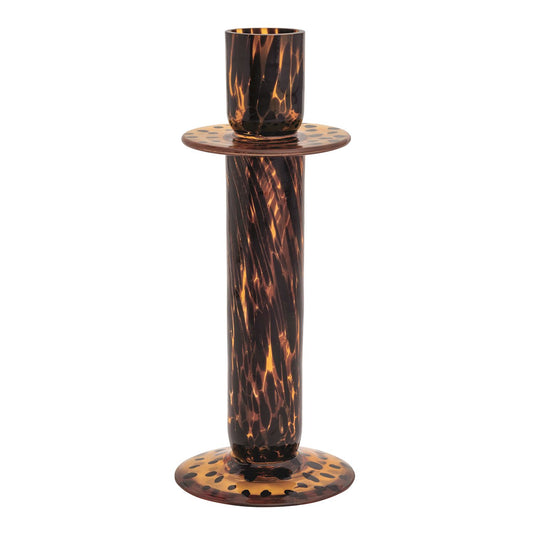 Medium Tortoise Glass Candlestick