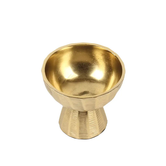 Small Gold Bowl on Small Pedestal