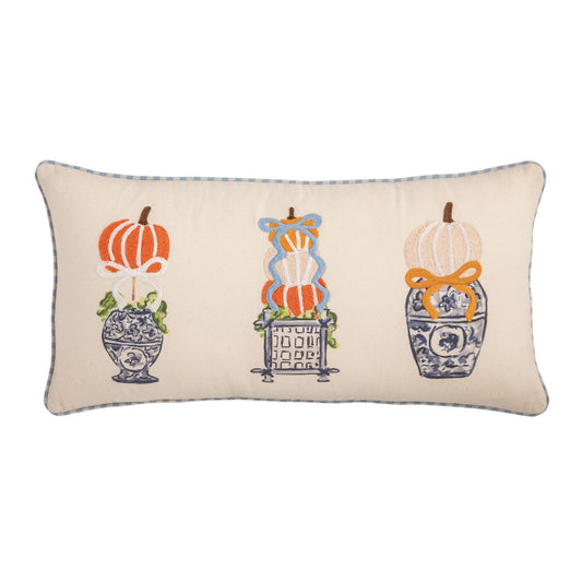 Lumbar Pumpkin Topiary Pillow