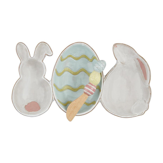 Mudpie Triple Dish Bunny and Egg