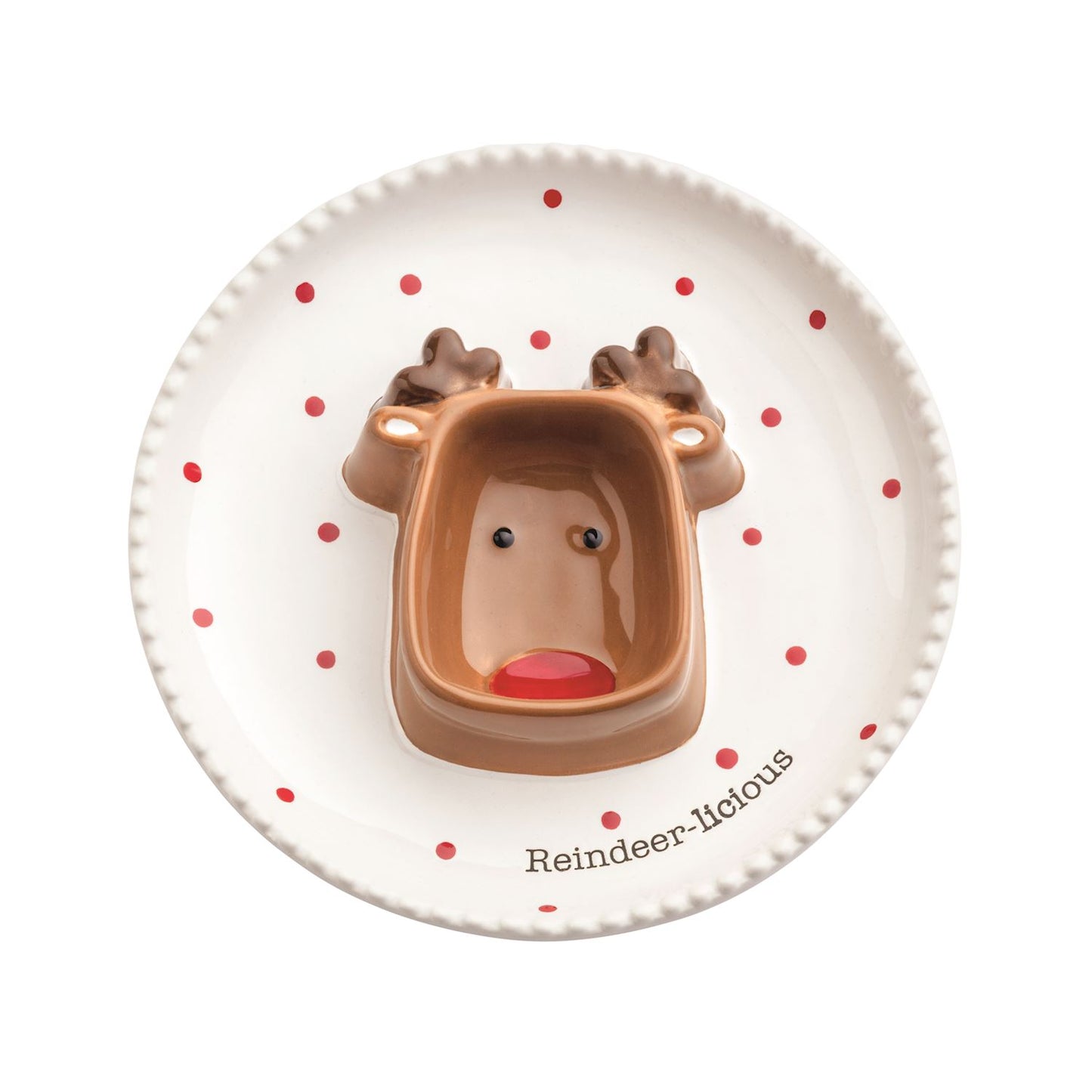 Reindeer Sectioned Christmas Dish