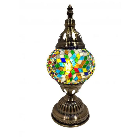 Mosaic Desk Lamp - Multi Color Star Pattern