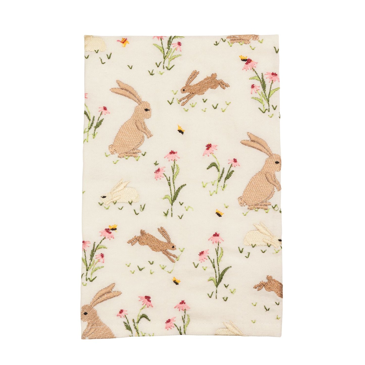 Bunny Floral Embroidered Towel