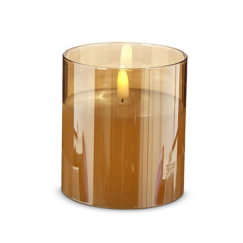 Ardella 4x3 Amber Flameless Candle