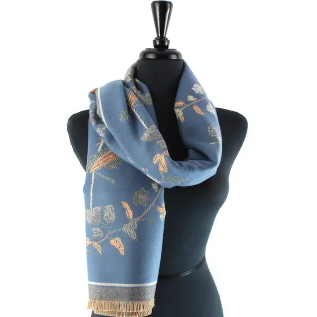 Blue and Peach Cicely Scarf