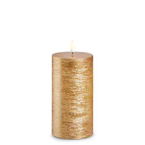 3 x 6 Gold Flameless Candle