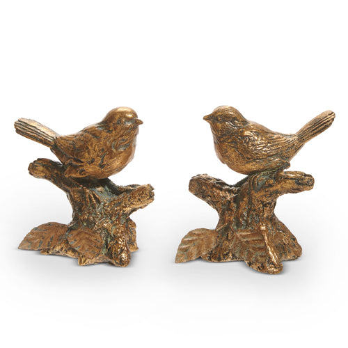 4 inch Antique Gold Bird on Branch
