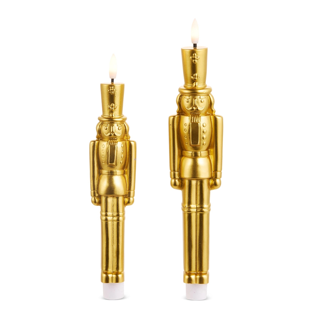 11.5" and 9.75" Gold Taper Nutcracker