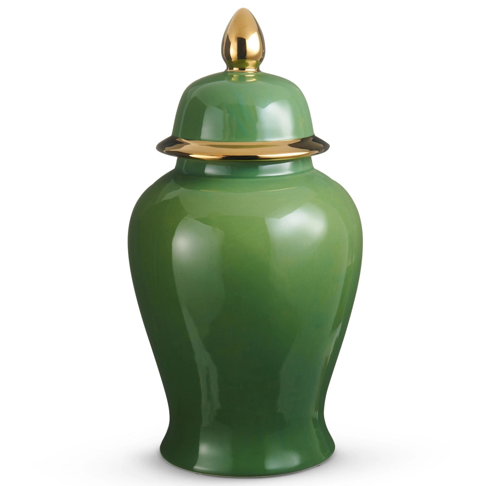 Green & Gold Ginger Jar