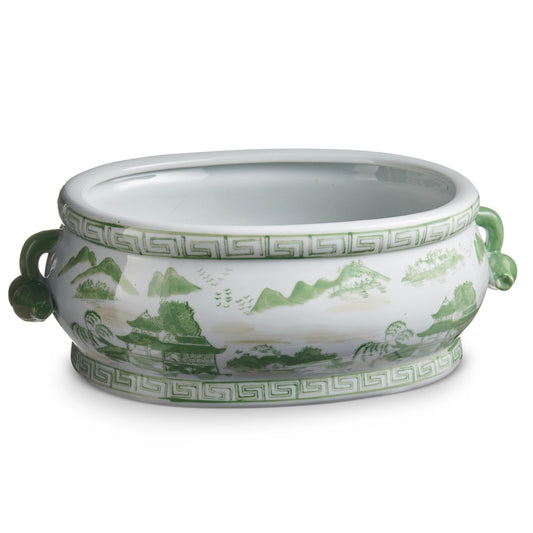 Green & White Planter