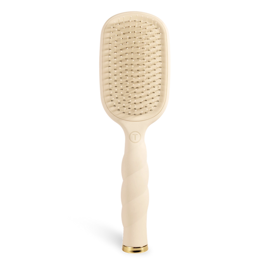 Teleties Cream Hairbrush for Thick Hair