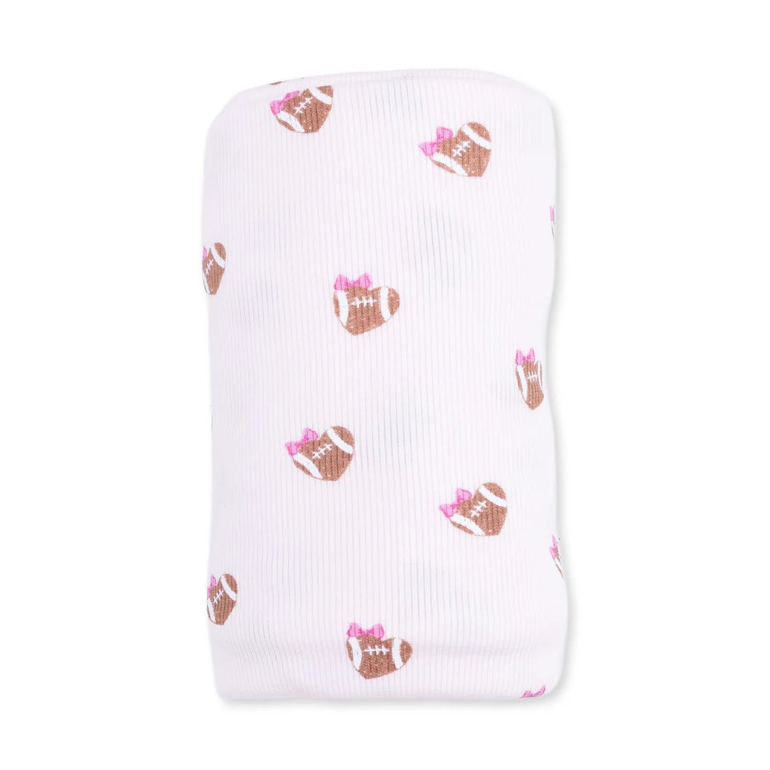 Mini Football Hearts  Swaddle Blanket